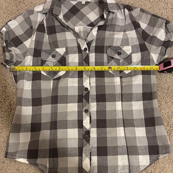 Lucky Brand Black and White Checkered Shirt - Picture 5 of 6